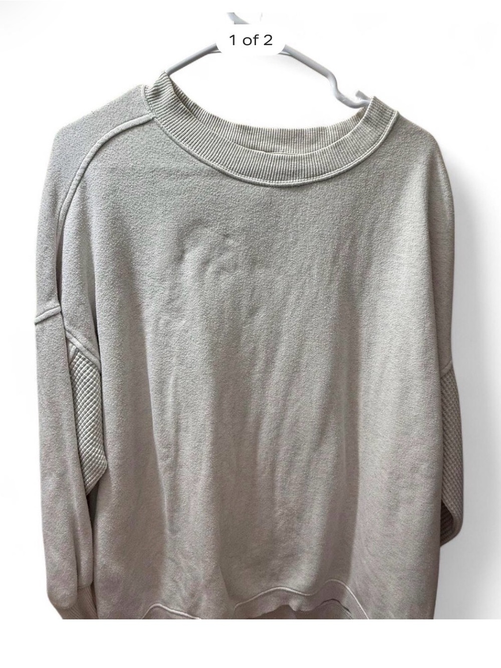 aerie cream Crewneck Sweatshirt